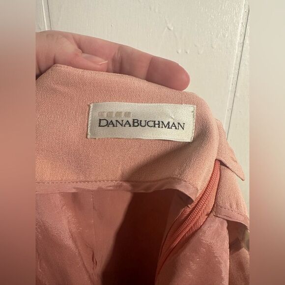 Dana Buchman 100% Silk Pink Pencil Skirt with Pockets, Size 12 - Picture 4 of 6